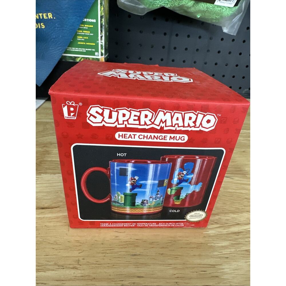 Super Mario Bros Heat Change RED Coffee Mug Official Nintendo NES SNES N64